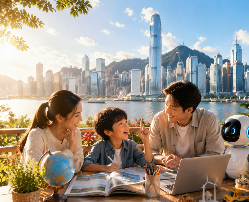 孩子在課堂內舉手回答問題